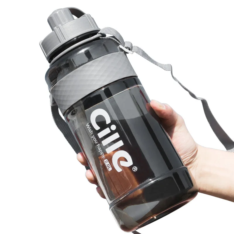 Новое поступление 2000 мл/3000 мл вместительная, пластиковая спортивный питьевой ремешок соломы портативная бутылка для воды BPA бесплатно