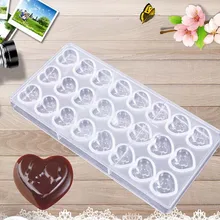 В форме валентинки Поликарбонат PC форма для шоколадных конфет комплект 3D инструкции по формовке помадка форма для самостоятельного изготовления торта домашняя выпечка