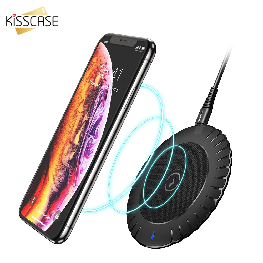 

KISSCASE 10W Wireless Fast Charger For iPhone XS XR X 8plus XS MAX Qi Wireless Charger For Samsung Note 10 s9 s8 S10 Plus Charge