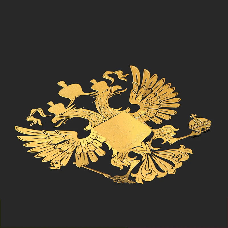 Герб наклейки с Российской символикой никелевые металлические российский Орел