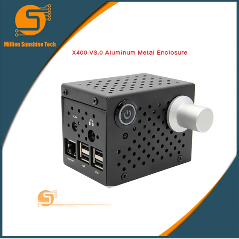 

Raspberry Pi X400 V3.0 DAC+AMP Expansion Board Matching Aluminum Metal Case/Enclosure+Power Switch Kit for Raspberry Pi 3 B+/3 B