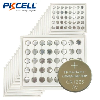 

Wholesale 1000Pcs PKCELL Lithium 3V CR1225 BR1225 ECR1225 KCR1225 LM1225 Coin Cell Batteries (40pcs/tray*25)