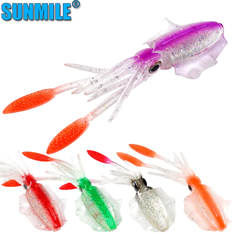 

SUNMILE Fishing Soft Lure 20g 150mm Squid Fishing Lures Octopus Calamar Lure Leurre Souple For Sea Wobbler Soft Bait