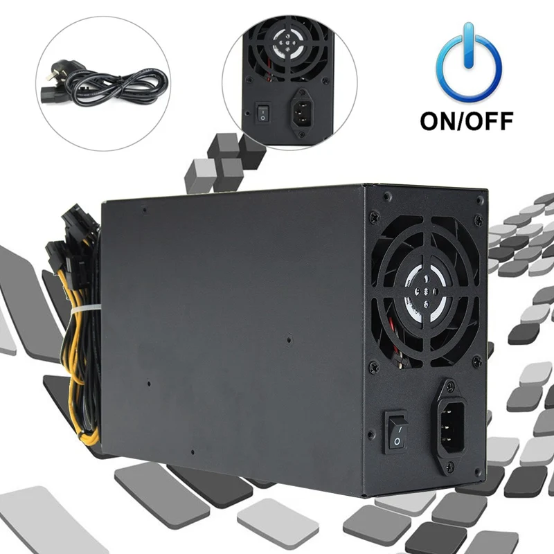 

1800W Mining Power Supply For ETH Bitcoin High Efficiency A6/A7/S9/R4/S7/E9 US High Quality Computer Power supply For BTC