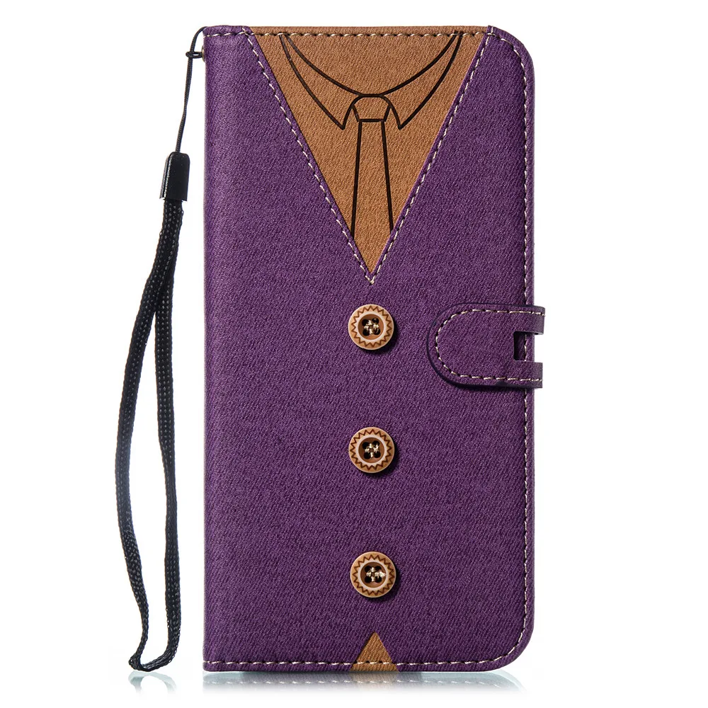 Стильная перекидная книжка чехол для телефона для Xiaomi mi 8 A1 A2 Lite Pocophone F1 Red mi 5A 6 Pro Note 5 4 4X с карты кармана для денег - Цвет: Purple Necktie