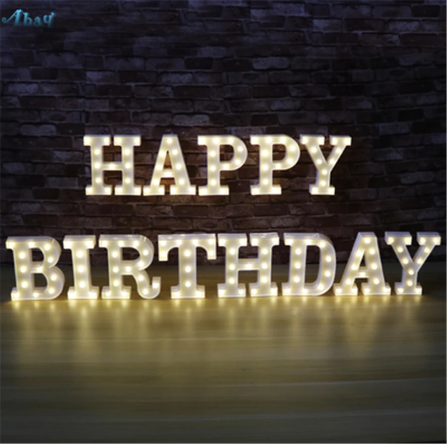 

Creative LED 36 Letters Nights Lights AA Battery Dc Girls Birthday Cristmas Decoration Romantic Gifts for Boyfriend Party Lamps