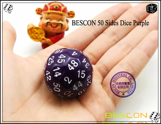 BESCON 50 Sides Dice Purple-2