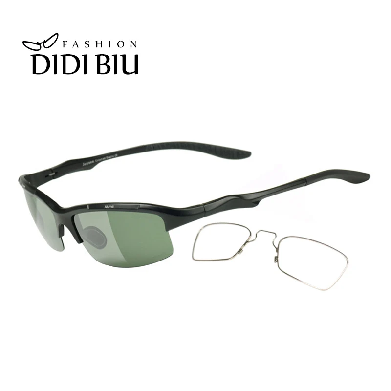 Поляризационные алюминиевые мужские военные солнцезащитные очки на клипсах, Настраиваемые очки для близорукости по рецепту, Оптические солнцезащитные очки для вождения HN1042