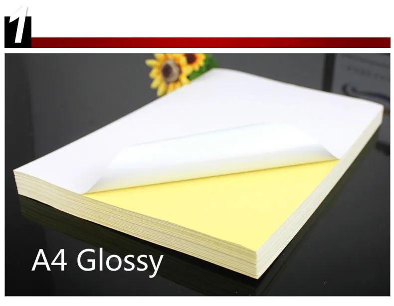 10 sheets/lot A4 Glossy smooth White Sticker Paper Label Printing Paper