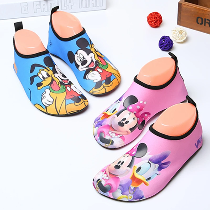 Kids Beach Shoes Cartoon Mickey Minnie Swim Water Shoes For Girls Boys Barefoot Summer Slippers Quick Drying Aqua Socks Kids Beach Shoes Cartoon Mickey Minnie Swim Water Shoes For Girls Boys Barefoot Summer Slippers Quick Drying Aqua Socks