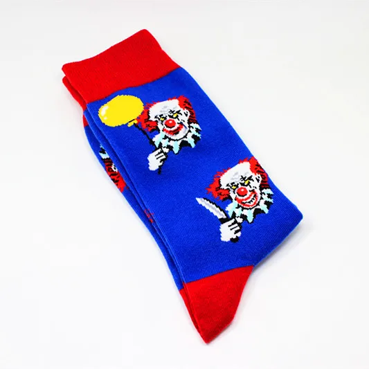 Новое поступление, зимние счастливые мужские носки, Забавный художественный стиль, уличная одежда в стиле хип-хоп, клоун, астронавт, дизайнерские носки, подарок для мужчин - Цвет: 4