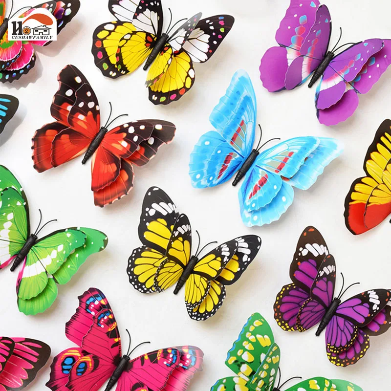 Buy 10 pcs/lot 7cm Colour double butterfly fridge