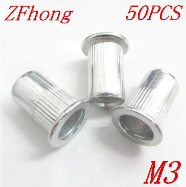 50pcs Metric thread m3 aluminum Rivet Nut Rivnut Inserts Nutaluminium