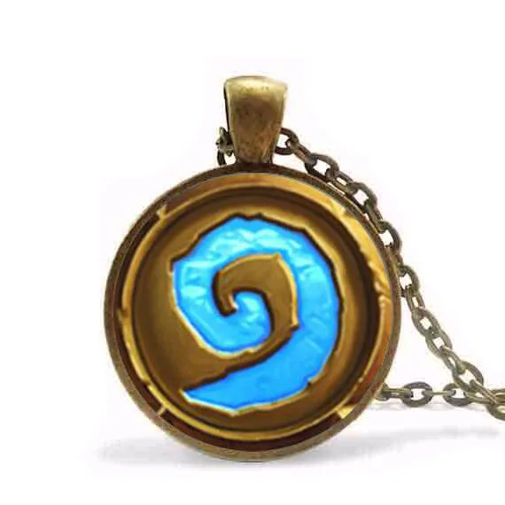 Wow World of Warcraft ожерелье с логотипом Heartstone Game gamer подвеска в стиле стимпанк бронзовая