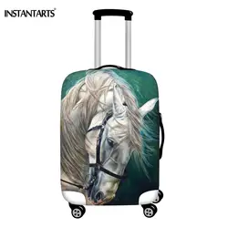 INSTANTARTS акварель лошадь принт багаж протектор Чехлы применяются к 18-30 дюймов Дорожный чемодан водостойкий спандекс чехол унисекс