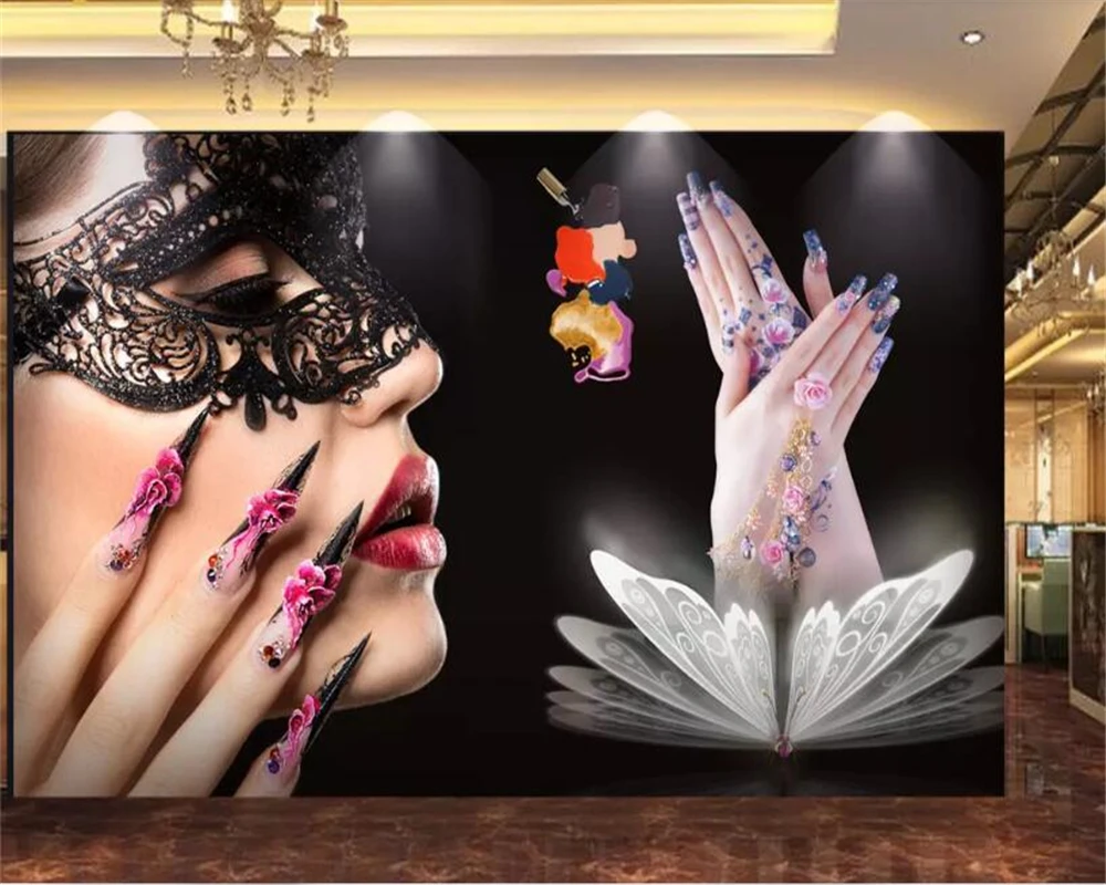 3d настенные фрески beibehang фотообои на заказ Настенная Наклейка для салона красоты