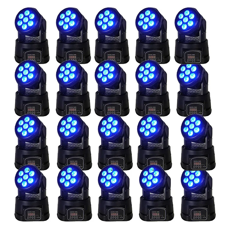 20 шт./лот LED освещение для сцены с движущейся головкой 7x12 Вт RGBW 4 в 1 день рождения