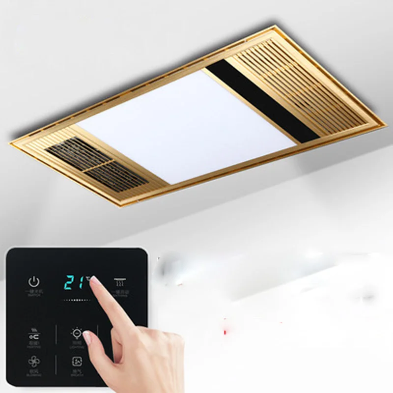 

Energy-saving ceiling lamp led integrated ceiling bathroom remote control touch screen multi-function air heating Yuba