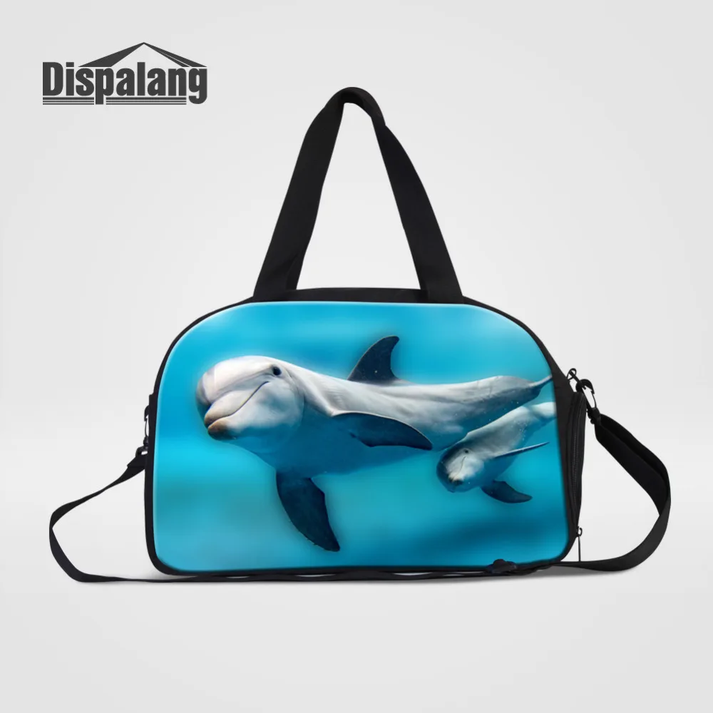 

Dispalang Luggage Bag Large Capacity Men Travel Bags Dolphin Women Travel Duffle Tote Bags Shoes Storage Weekend Crossbody Bags