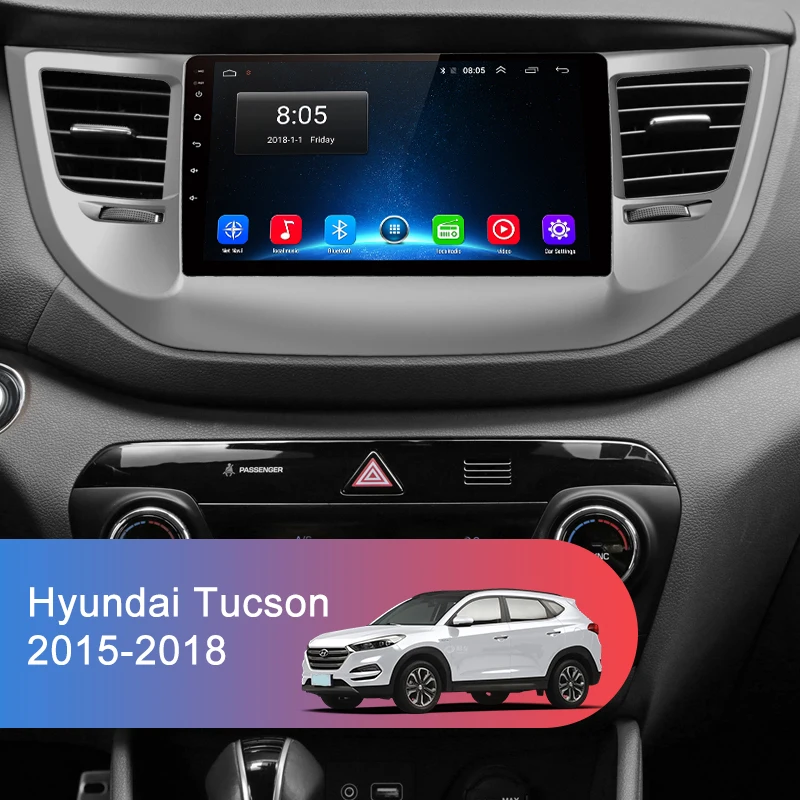 Junsun 2 Din мультимедийный видео плеер Android 8 1 gps навигация радио для hyundai Tucson 3 IX35 2016 2017