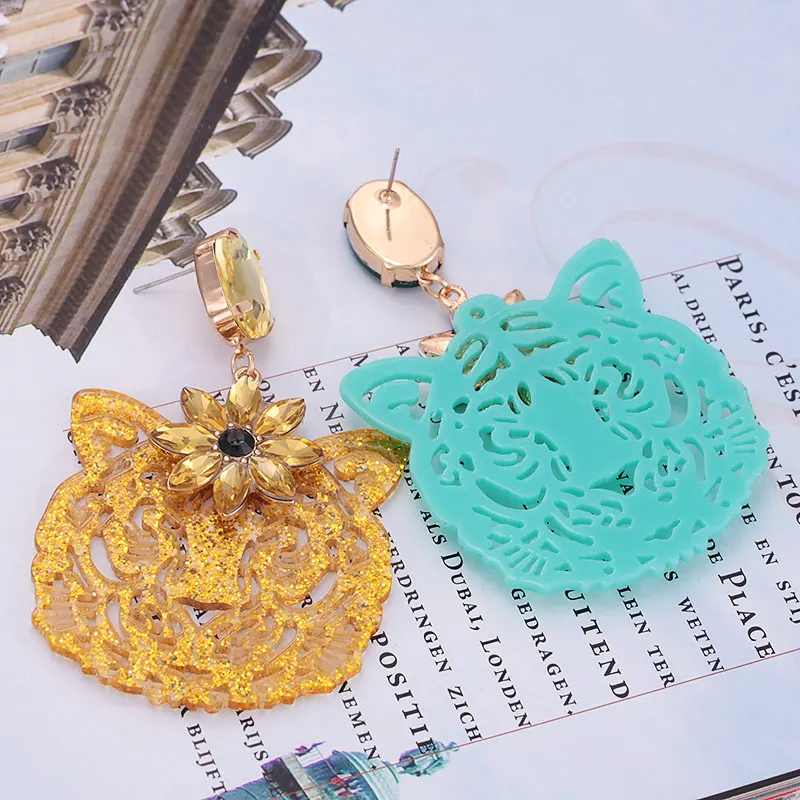 Sehuoran oorbellen Crystral Resin Drop Earrings For Women Earings Fashion Jewelry (16)