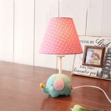 

American Pastoral little fresh cartoon elephant desk lamp Boy Girl Bedroom child room European simplified animal lamp