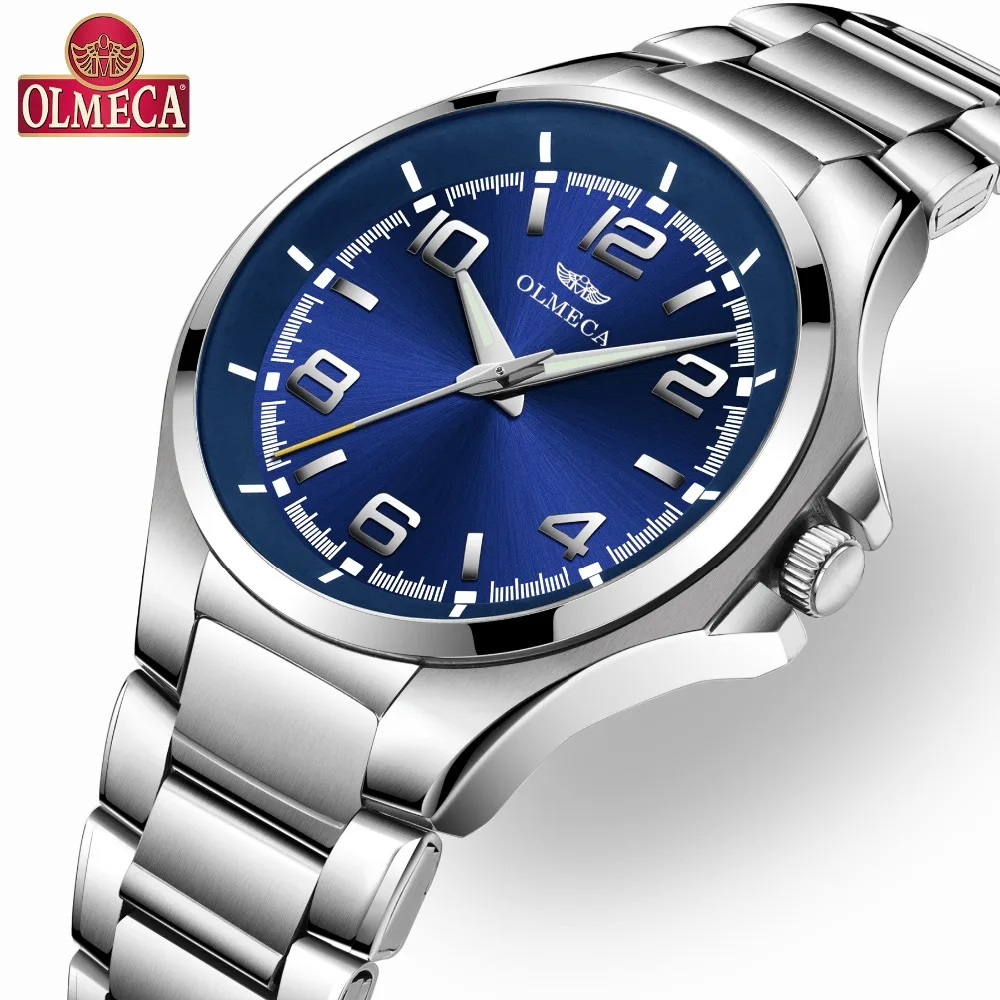 

OLMECA Hot Selling Luxury Watches Men Fashion Casual Luminous Hand Sport Relogio Masculino Waterproof 316L Full Stainless Steel