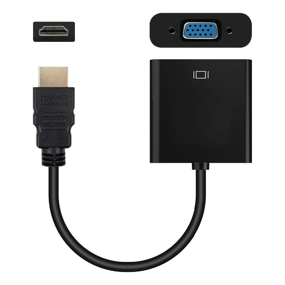JCKEL 1080P HDMI штекер VGA Женский с аудио видео кабель конвертер HDMI 2 a VGA переключатель адаптер мини HDMI2VGA разъем монитор ПК