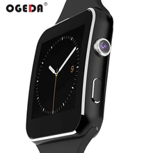 OGEDA Для женщин Смарт-часы X6 Спорт Шагомер Smartwatch с Камера Поддержка sim-карта для телефона Android спортивный час