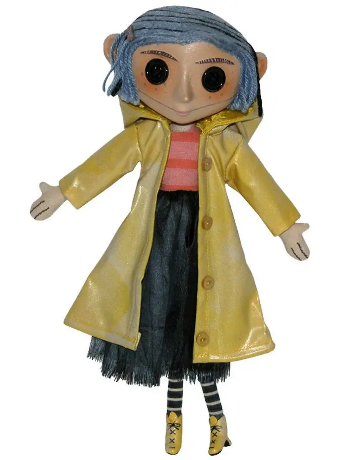 NECA jouets pour enfants Coraline & la porte secrète poupées figurine 10 pouces la fille pitié boutons yeux