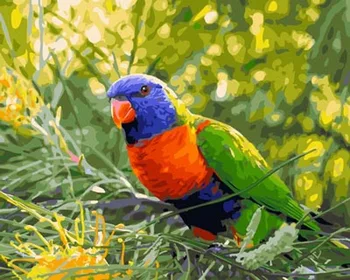 

Frameless painting by numbers coloring by numbers for home decor wall decor canvas painting 4050cm parrot