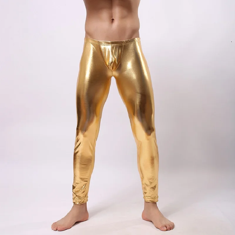 gold lurex pants
