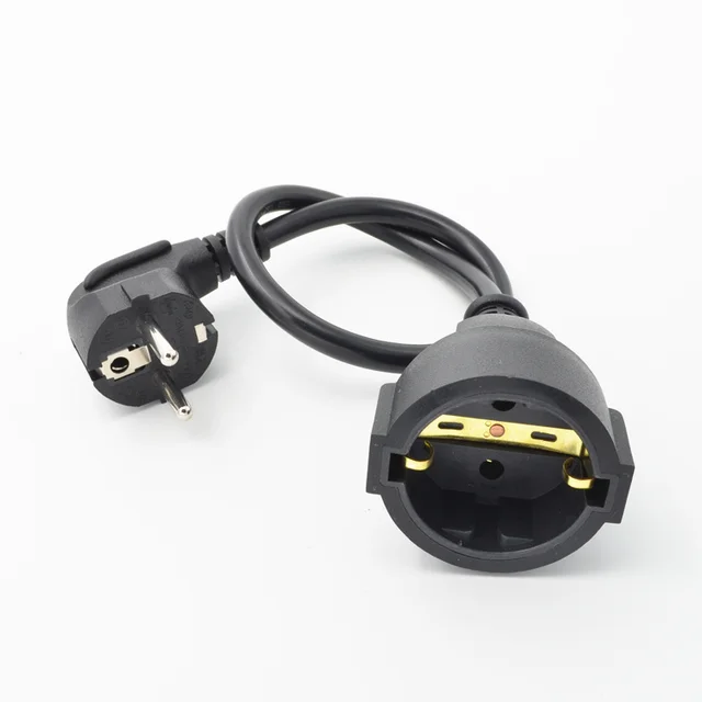 EU power cord,Germany Male to Female Power Extension Cord Cable for PC