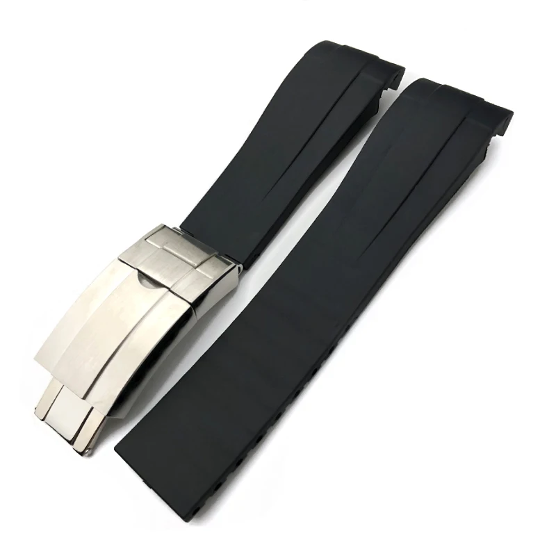 20mm 21mm Rubber Silicone Watch Strap Combination Buckle Watchband for Role Daytona Submariner DEEPSEA GMT SEAMARSTER 8900 Watch