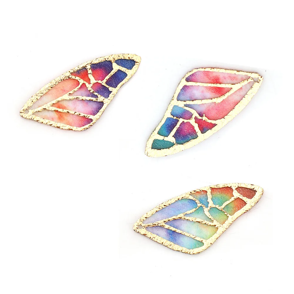 

DoreenBeads Fabric Charms Pendant Butterfly Wing Styles Multicolor DIY Findings Components 28mm(1 1/8") x 13mm( 4/8"), 5 PCs