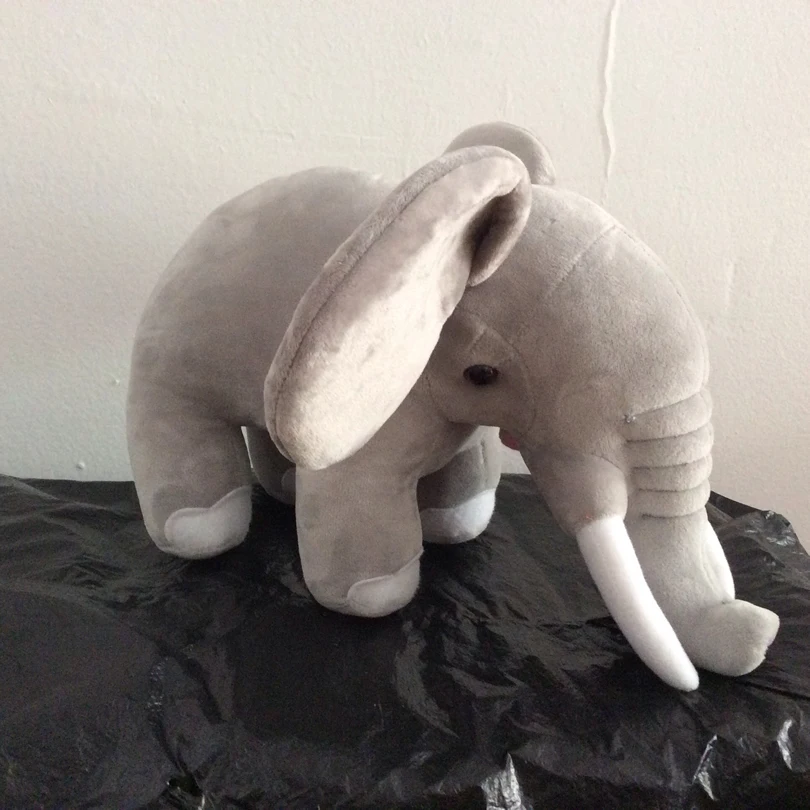 Бесплатная доставка 30 см 11.8 ''моделирование слон чучело Плюшевые игрушки Мягкие Детские куклы для ребенка лучший подарок