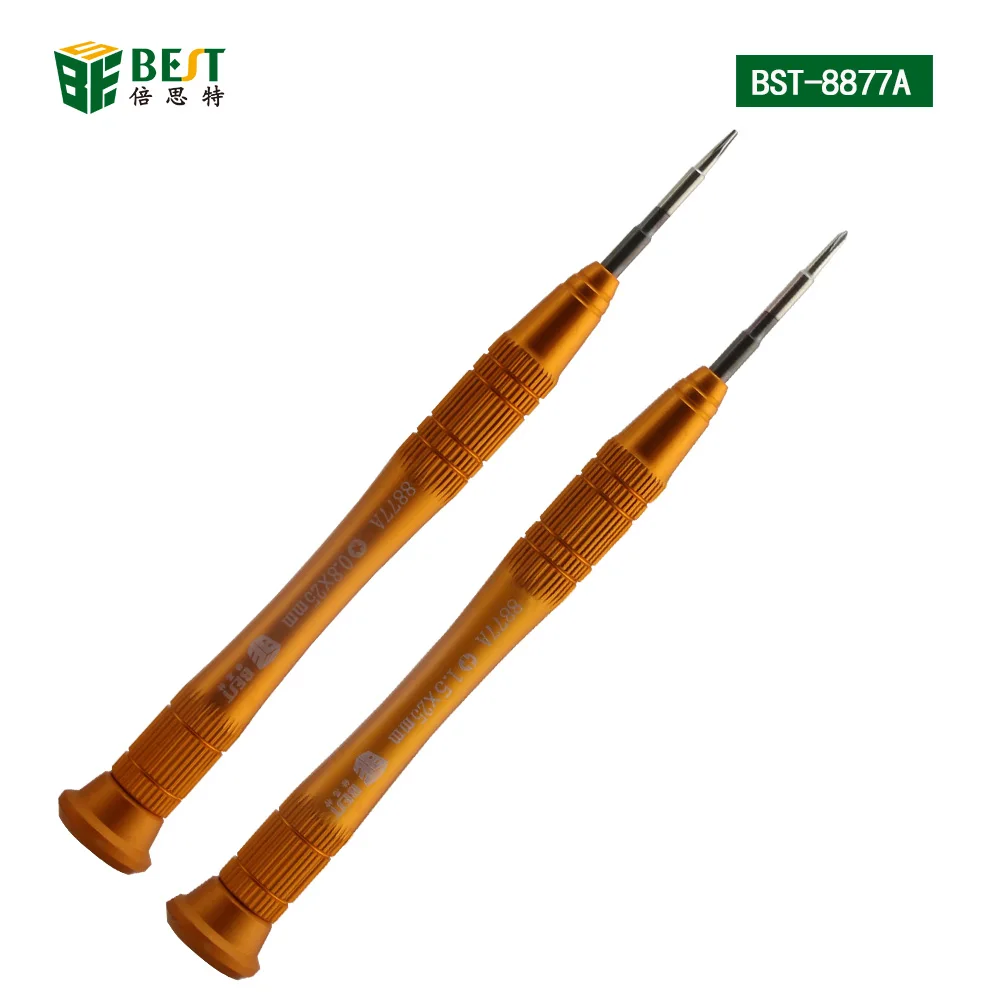 

BEST-8877A 1.5mm Cross Head Phillips 0.8mm Star Pentalobe Precision Screwdriver for Mobile Phone Repair Opening Tool