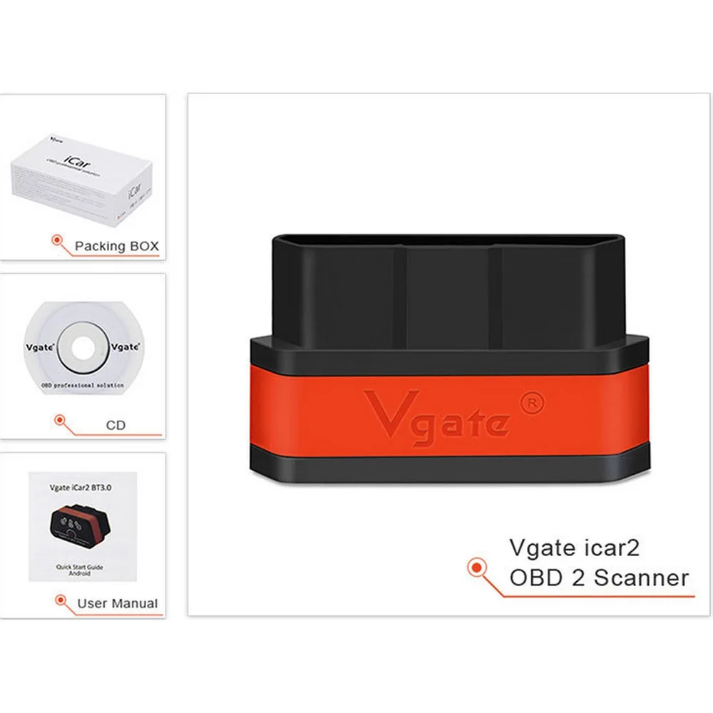

OBD II Car Fault Code Reader Bluetooth 3.0 Scanner Engine Fault Diagnosis Instrument Adapter Diagnostic Tool OBD2 Scanner