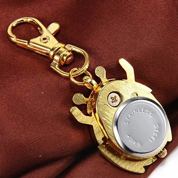 MiniOne Stylish New Rhinestone Ladybug Key Chain Flip Quartz Watch f Men Women Gift WTH-316710 | Спорт и развлечения