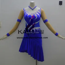 Горячие Продаж! KAKA-L140235, Женщины Танцуют Износ, Девушки Бахромой Латинской Dress, Dress Танго Сальса Самба Румба Чача Dress, Латинский Танец