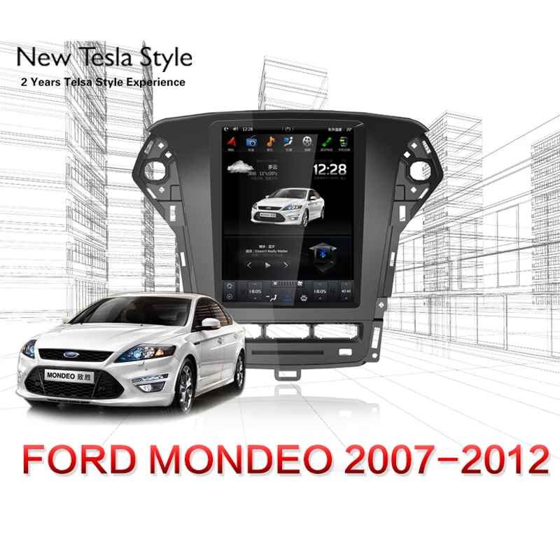 

Android 1/2GB 16/32/64GB GPS Navi 10.4" Vertical Screen Tesla Style Car DVD Multimedia for Ford Mondeo 2007-12 with BT/RDS/Radio