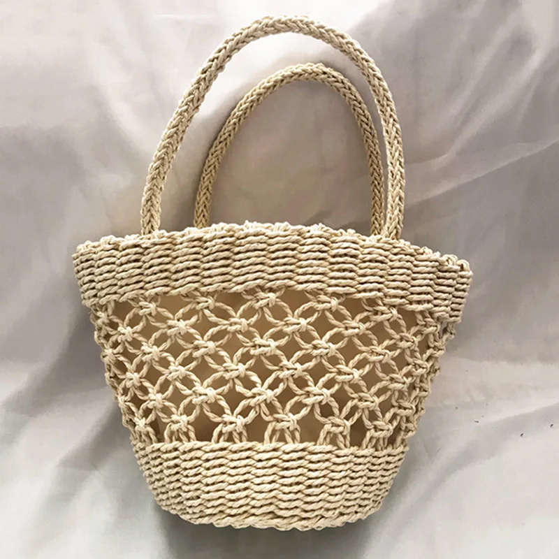 

WILIAMGANU 2019 New Hollow Women Bag Straw Weaving Female Summer Vacation Beach Travel Shoulder Bags For Women Designer Handbags