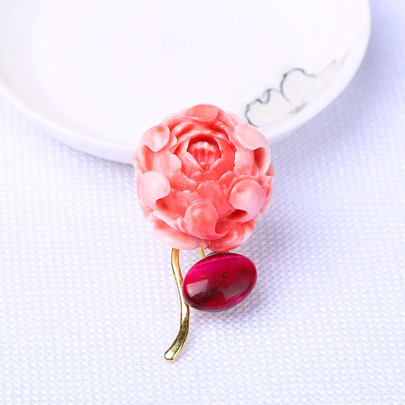 

JIUDUO Europe and the United States sun flower brooch Tang Yan with the pearl pin coat corsage scarf deduction pendant dual