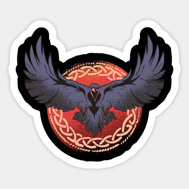 

1PCS Dark Raven Sticker Cartoon For Car Sticker motorcycle refrigerator suitcase skateboard waterproof Decal