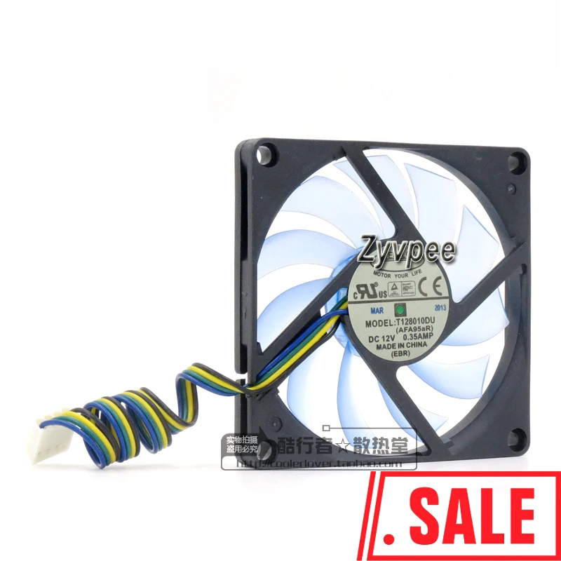 Zyvpee 3. 0 T128010DU 12 В 8010 а 4 провода контакта PWM синий Φ 8 см чехол вентилятор кулер