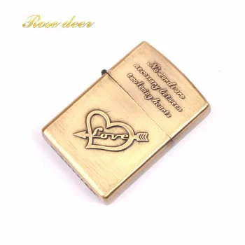 

Fashion Retro Metal Kerosene Oil Lighter Fire Unique Gasoline Windproof Refillable Cigarette Lighter Man Gadgets Best gift