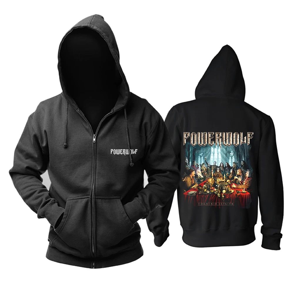 

12 designs Werewolf Powerwolf Zipper sweatshirt Rock Hoodies shell jacket punk heavy power metal rockers 3D sudadera wolf