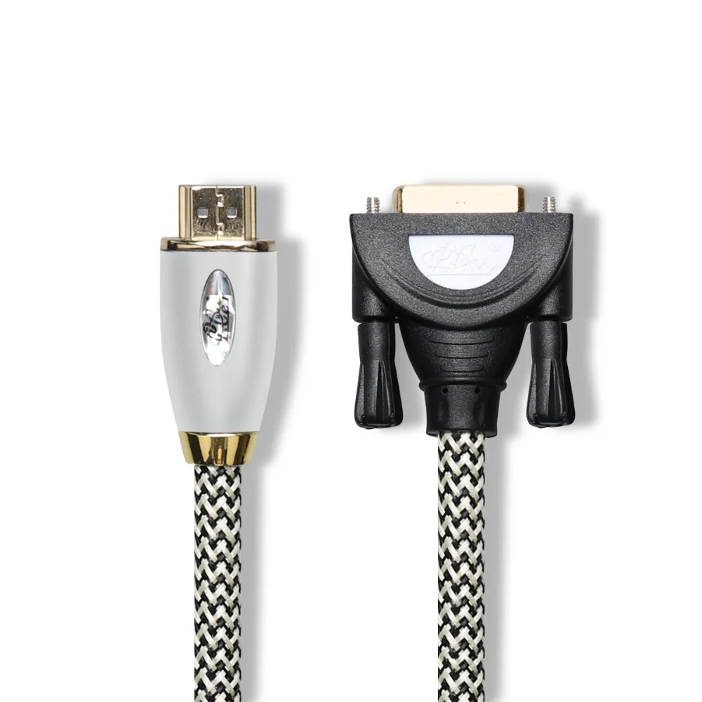 PCER Кабель HDMI DVI аудио видео кабель Папа папа для ПК монитора HDTV проектора DVI24 1