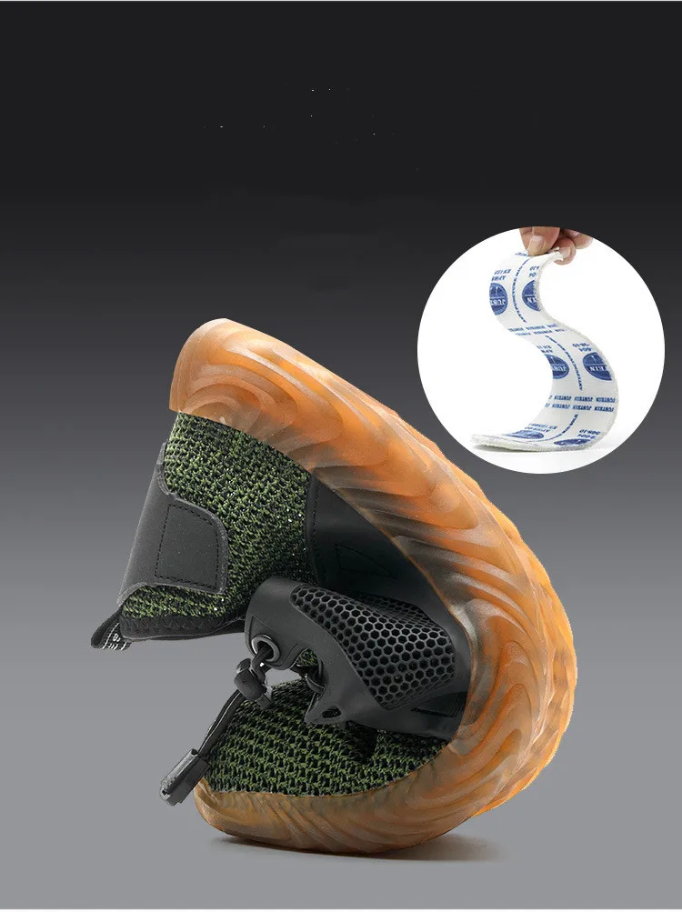 2019 New Breathable Mesh Safety Shoes Men Light Sneaker Indestructible Steel Toe Soft Anti-piercing Work Boots Plus size 36-48