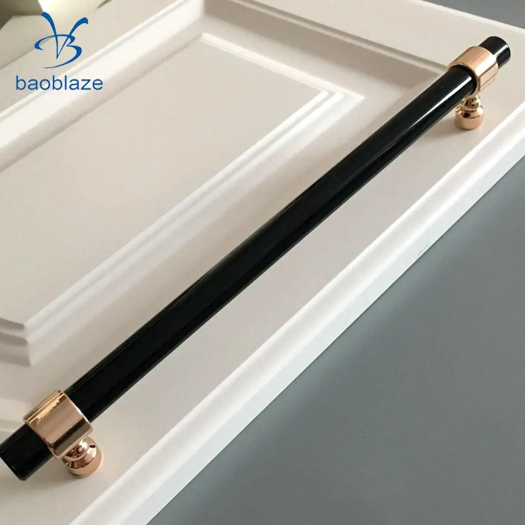 Acrylic Rod Bar Door Handles Drawer Kitchen Cupboard Cabinet Pull Knob Brushed 41mm/81mm/121mm/153mm